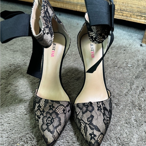 JustFab - Giada - Black Ribbon bow with lace - Picture 7 of 8